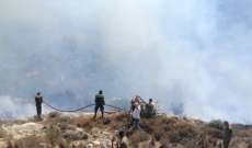 اندلاع حريق في أحراج بلدة رحبة ومواجهة صعوبة في إخماده نتيجة وعورة الموقع