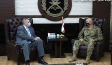 قائد الجيش التقى الصمد وتداول مع المنسق الخاص للأمم المتحدة في لبنان بشؤون البلد والمنطقة