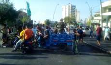 النشرة: قطع الطريق عند ساحة النجمة في صيدا من قبل المحتجين
