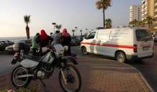 النشرة: جريحة نتيجة حادث صدم على الكورنيش البحري لمدينة ‎صيدا