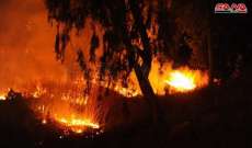 النشرة: تجدد اشتعال النيران في بلدات حمص في مناطق وادي النصارى