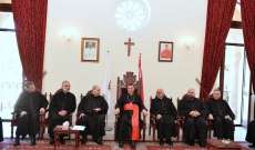البطريرك الراعي يستقبل مجلس الرئاسة العامة الجديد لجمعية المرسلين اللبنانيين الموارنة