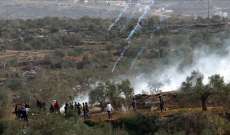إصابة 6 فلسطينيين بالرصاص المطاطي بمواجهات مع الجيش الإسرائيلي بالضفة