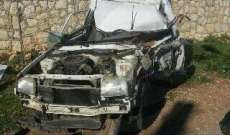 النشرة: اصابة مواطن بحادث سير مروع على طريق كفرصير الجنوبية 