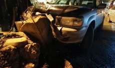 الدفاع المدني: جريحان اثر حادث سير على طريق عام بدنايل- بيت شاما