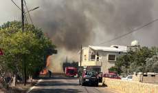 الدفاع المدني: نعمل بمؤازرة الجيش واليونيفيل على إخماد حريق بأحراج اللبونة نتيجة القصف الإسرائيلي