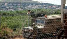 النشرة: قوة اسرائيلية تفقدت الطريق العسكري والسياج الحدودي مقابل بلدة العديسة