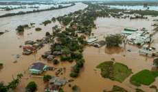 مقتل 10 أشخاص وفقدان 21 آخرين بسبب الأمطار الغزيرة في جنوب البرازيل