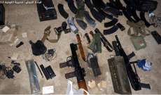 الجيش: مداهمة منزل في بعلبك وضبط كميات من الأسلحة