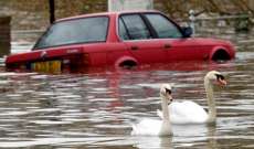 فيضانات عارمة تجتاح بريطانيا وغرق عدد من السيارات