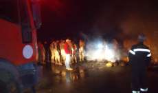 النشرة: عناصر الجيش عملت على فتح طريق زحلة الكرك بعد تصادم مع المتظاهرين