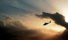  "النشرة": طلعات استكشافية للطيران المروحي الاسرائيلي فوق مزارع شبعا ومرتفعات الجولان