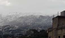 النشرة: ثلوج في حاصبيا فوق الـ 1000 متر تحاصر العديد من المواقع العسكرية للجيش اللبناني واليونيفيل
