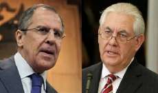 لافروف وتيرلسون يبحثان هاتفياً الأزمة السورية ومؤتمر سوتشي