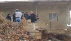 انهيار جزء من منزل في بلدة المقيطع في عكار جراء العاصفة