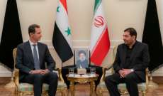 الأسد ومخبر أكّدا خلال لقائهما في طهران المضي في تعزيز العلاقات بين سوريا وإيران