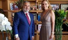 عميد الخارجية في القومي التقى سفيرة سويسرا في لبنان 