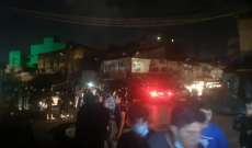  محتجون تجمعوا في شوارع النبطية احتجاجا على انقطاع الكهرباء  