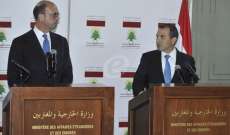 وزير الخارجية الايطالي شكر لبنان على ما يقوم به بمجال مكافحة الارهاب