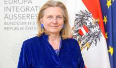 وزيرة خارجية النمسا السابقة عن سبب اختيارها العيش بلبنان: أتحدث العربية بشكل أفضل من الروسية ولدي أصدقاء هناك