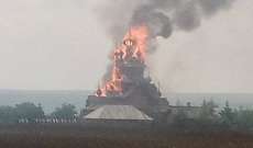 الدفاع الروسية: القوات الأوكرانية أحرقت كنيسة في دونباس