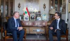السفير الاسترالي في لبنان يزور معوّض مودّعًا