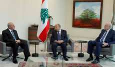 الرئيس عون يجتمع مع بري وميقاتي في قصر بعبدا