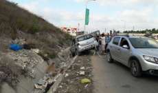 النشرة: جريح في حادث سير مزدوج على اوتوستراد السكسكية 