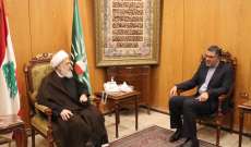 الخطيب التقى القائم بأعمال سفارة إيران وتدوالا بالأوضاع العامة في لبنان والمنطقة