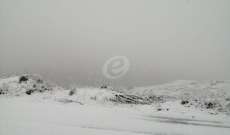  الثلوج غطت بعض قرى راشيا والبقاع الغربي وارتفاع منسوب بحيرة القرعون