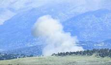 الطيران الحربي المعادي يشنّ غارة جوية بالصواريخ استهدفت منطقة الخريبة بين مدينة الخيام و راشيا الفخار