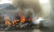 النشرة: اخماد حريق اعشاب اندلع قرب مستديرة العربي في صيدا 