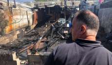 الدفاع المدني: إخماد حريق داخل مخيم للنازحين السوريين في الروضة