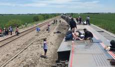 مقتل ثلاثة أشخاص وإصابة نحو 50 آخرين بعد خروج قطار عن مساره بالولايات المتحدة
