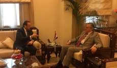 تقي الدين زار السفير السوري وبحث معه التطورات المحلية والاقليمية