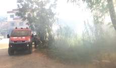 تطويق حريق اندلع في بساتين بلدة بيت ملات ومنع النار من الوصول للمنازل