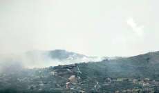 حريقان في ميس الجبل وخلف بلدية العديسة جراء اعتداءات إسرائيلية