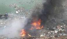 النشرة: إخماد حريق في ردميات بحيرة النفايات في صيدا