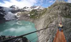 انحسار نهر جليدي في سويسرا بسبب التغير المناخي