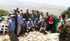 النشرة:فريق من اليونيفل يتفقد الخط الأزرق بالقطاع الشرقي بجنوب لبنان 