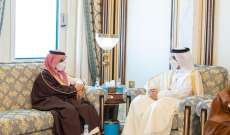 وزيرا خارجية قطر والسعودية بحثا في الدوحة بالعلاقات الثنائية وعدد من القضايا الإقليمية والدولية