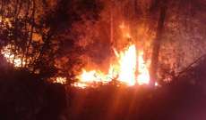 النشرة: اخماد حريق في منطقة عين الجوز خراج بلدة شبعا