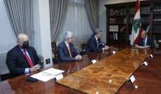 الرئيس عون عرض مع بلحاج دور البنك الدولي في مساعدة لبنان