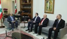 الرئيس عون تابع اوضاع المناطق اللبنانية وعمل المنظمة الفرانكوفونية