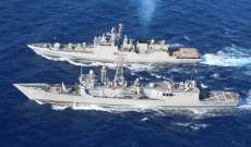 القوات المسلحة المصرية: القوات البحرية المصرية والهندية نفذت تدريبا عابرا بالبحر المتوسط
