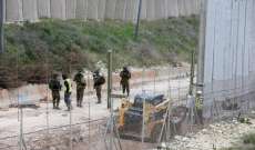الجيش الاسرائيلي واصل بناء الجدار الاسمنتي في عديسة 