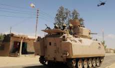 الجيش المصري: مقتل 19 مسلحاً خلال حملة عسكرية في سيناء