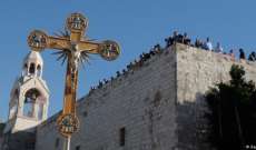 الكنائس المسيحية الغربية في بيت لحم تحتفل بأحد الشعانين