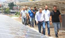 جابر اطلع على المراحل الأخيرة لمشروع تزويد محطة الضخ المائية بالطاقة الشمسية في النبطية