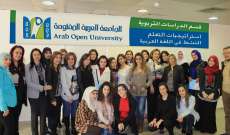 ورشة عمل بعنوان "استراتيجيات التعلم النشط" في الجامعة العربية المفتوحة